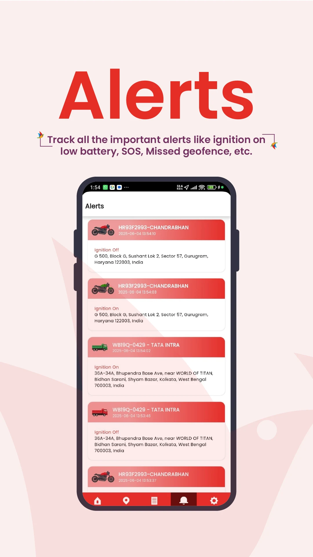 Tracky GPS screenshot
