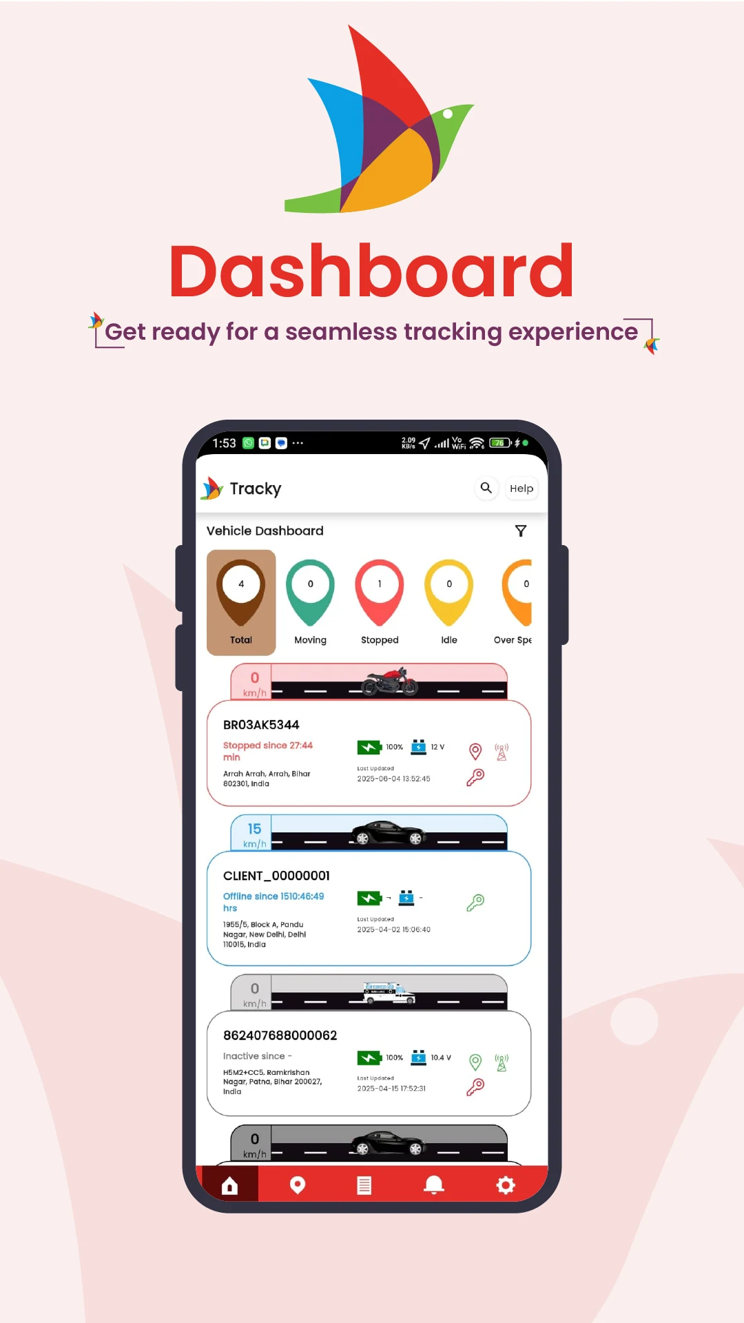 Tracky GPS screenshot