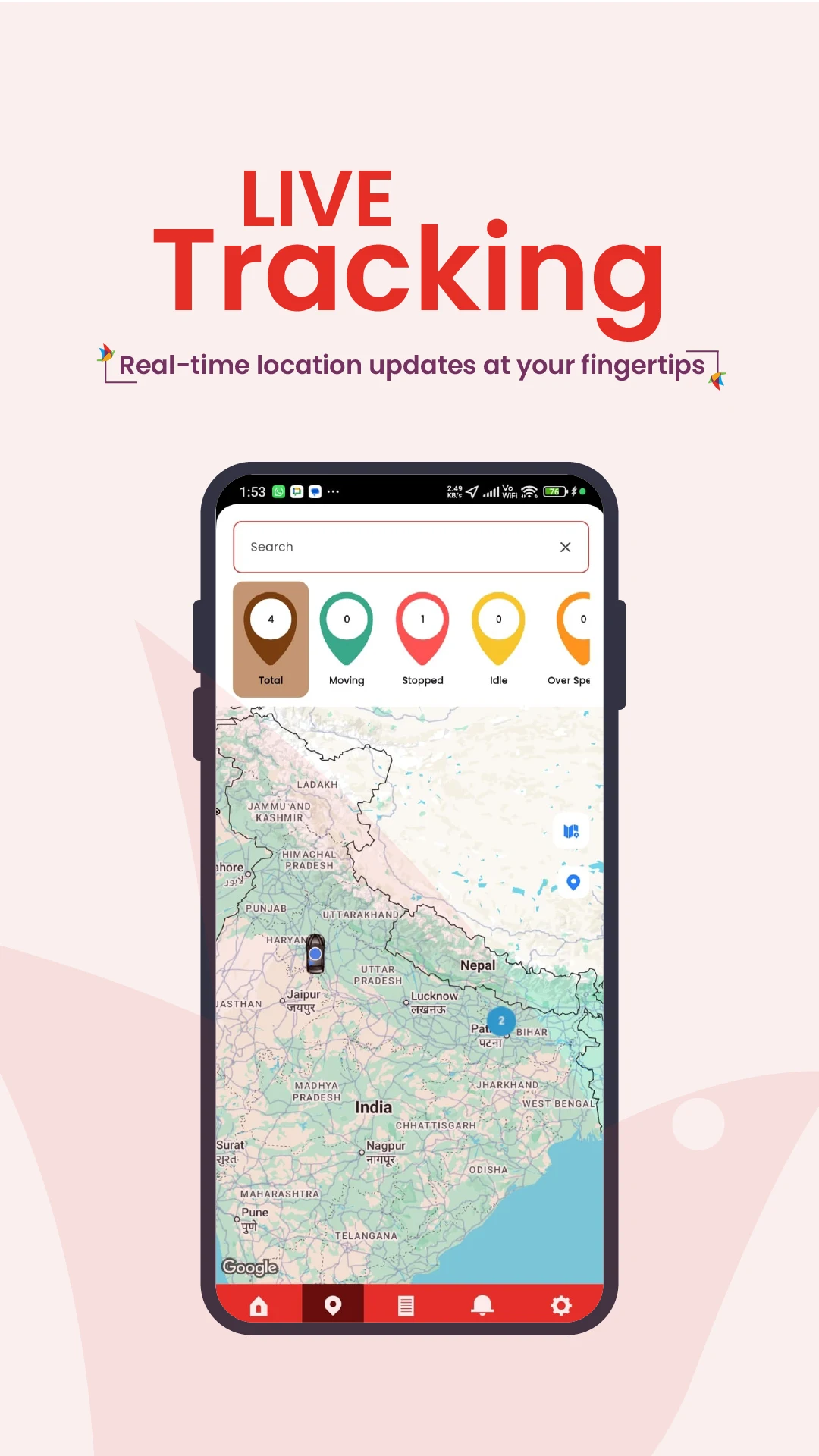 Tracky GPS screenshot